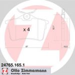 Zimmermann 24765.165.1 комплект тормозных колодок, дисковый тормоз на PEUGEOT PARTNER фургон