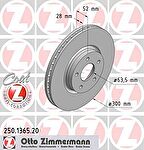 ZIMMERMANN ДИСК ТОРМ FRD MOND IV 1.6-2.5 F 07/10->> (250.1365.20)