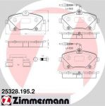 Zimmermann 25328.195.2 комплект тормозных колодок, дисковый тормоз на PEUGEOT 407 (6D_)