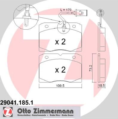 Zimmermann 29041.185.1 комплект тормозных колодок, дисковый тормоз на IVECO DAILY I фургон/универсал