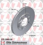 Zimmermann 370.2069.00 тормозной диск на MAZDA 323 III Hatchback (BF)