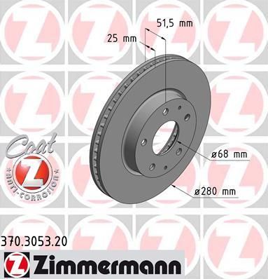 ZIMMERMANN ???? ????.???. MAZDA 3 13> ????? ?? ????? 2 ?????? (370305320)