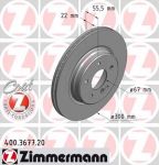 Zimmermann 400.3677.20 тормозной диск на MERCEDES-BENZ E-CLASS универсал (S210)