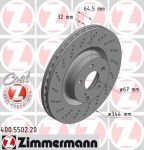 ZIMMERMANN ДИСК ТОРМ MER E-KLASSE (W212) E 300 CDI / BlueTEC (212.020, (400550220)