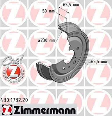 Zimmermann 430.1782.20 тормозной барабан на OPEL ZAFIRA A (F75_)