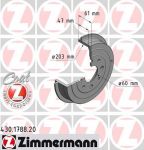 Zimmermann 430.1788.20 тормозной барабан на OPEL CORSA D Van