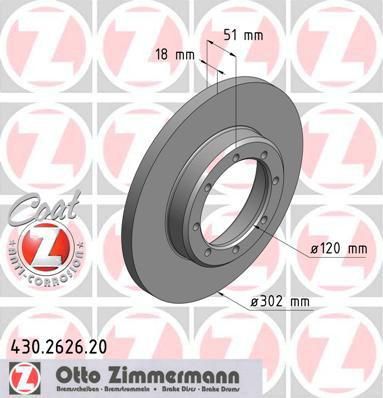 Zimmermann 430.2626.20 тормозной диск на OPEL MOVANO B фургон