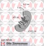 Zimmermann 440.3121.00 тормозной диск на PEUGEOT 308 (4A_, 4C_)
