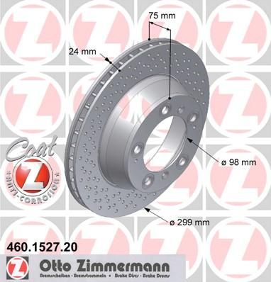 Zimmermann 460.1527.20 тормозной диск на PORSCHE 911 (996)