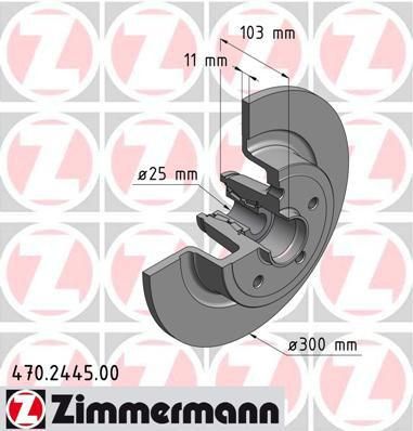 Zimmermann 470.2445.00 тормозной диск на RENAULT MEGANE II (BM0/1_, CM0/1_)