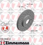 Zimmermann 590.2808.52 тормозной диск на TOYOTA YARIS (NHP13_, NSP13_, NCP13_, KSP13_, NLP13_)