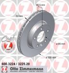 ZIMMERMANN Торм.диск пер.вент.[330x32] R 5 отв.Coat Z (600.3225.20)
