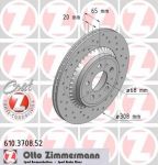 Zimmermann 610.3708.52 тормозной диск на VOLVO XC90 I