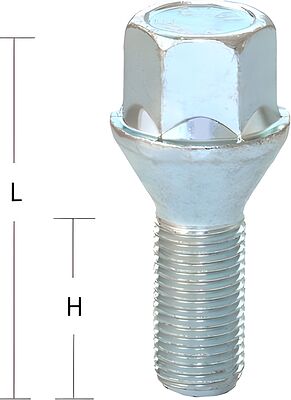 Bimecc Болт M12x1,5 (53,5/ 28) hex17 конус цинк (ИТАЛИЯ) C17A28 BC 00008705
