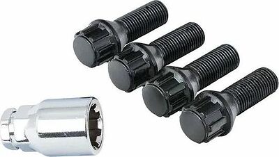 Комплект секретных болтов Bimecc UB527-BLK M14x1.25x27, конус 60°, чёрный, 4 шт. + ключ