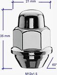 Bimecc DKIA02-OE Гайка CH21 12X1.5X35 Закр.Цинк+Хр.Колп. Bimecc DKIA02-OE Гайка CH21 12X1.5X35 Закр.Цинк+Хр.Колп.