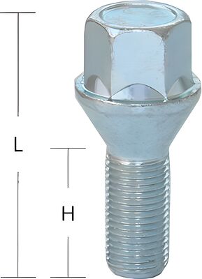 Bimecc Болт M12x1,5 (50/ 24) hex17 конус цинк (ИТАЛИЯ) B27 BC