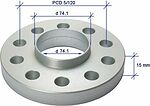 SP85E 15mm 5x120 d74.1 Анодир SP85E 15mm 5x120 d74.1 Анодир