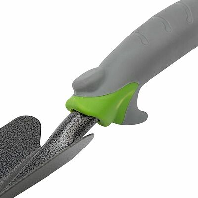 ЧЕТЫРЕ СЕЗОНА 64-0002 Совок садовый широкий с прорезиненной ручкой, 35х8,5см ЧЕТЫРЕ СЕЗОНА