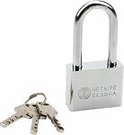 ЧЕТЫРЕ СЕЗОНА 79-0045 Замок навесной серия Сталь 50мм длинная дужка ЧЕТЫРЕ СЕЗОНА