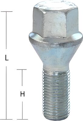 Colombo Болт M12x1,5 (56/ 28) hex17 конус цинк (ИТАЛИЯ) 303057Z CF OGS153273