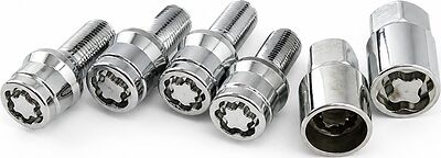 Farad EN115 SCR/2 Комплект гаек-секреток M12×1.5, 30 мм, комплект 4+2, конус, ключ 19 мм