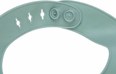 HALSA HLS-BI-101 Фартук нагрудный для кормления с жестким карманом, зеленый с розовым HALSA