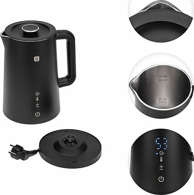 HALSA HLS-K-103 Умный Wi-Fi чайник пластиковый, черный HALSA