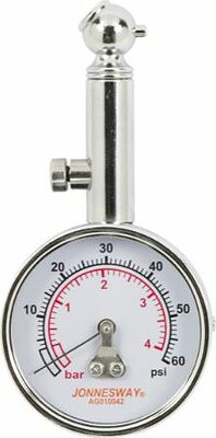Jonnesway AG010042 аналоговый манометр для шин 0–60 PSI, до 4,2 бар