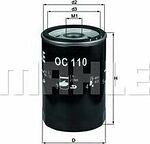 Knecht / MAHLE OC 110 OF навинчиваемый масляный фильтр 3/4″-16 UNF, 76×119,5 мм