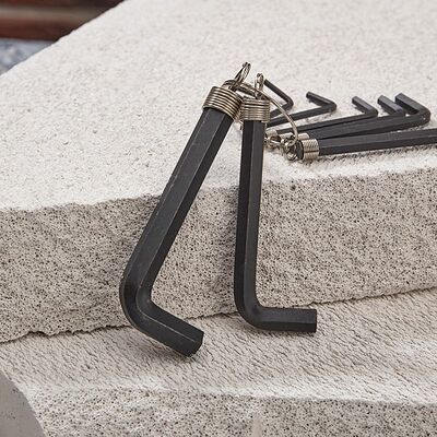 Kranz KR-12-5201 Набор ключей имбусовых HEX KRANZ 1,5-10 мм, CrV, 10 шт., оксидированные, на кольце