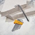 Kranz KR-12-5213 Набор ключей имбусовых HEX KRANZ 2,0-12 мм, CrV, 9 шт., удлиненные Kranz KR-12-5213 Набор ключей имбусовых HEX KRANZ 2,0-12 мм, CrV, 9 шт., удлиненные
