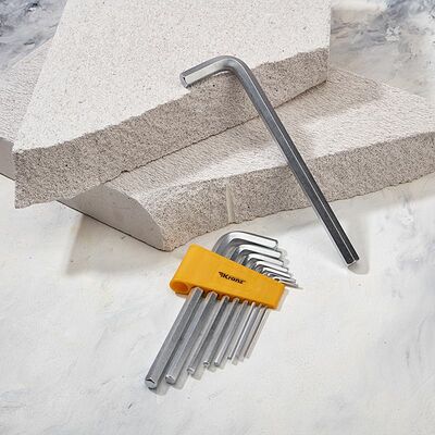 Kranz KR-12-5213 Набор ключей имбусовых HEX KRANZ 2,0-12 мм, CrV, 9 шт., удлиненные