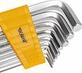 Kranz KR-12-5213 Набор ключей имбусовых HEX KRANZ 2,0-12 мм, CrV, 9 шт., удлиненные Kranz KR-12-5213 Набор ключей имбусовых HEX KRANZ 2,0-12 мм, CrV, 9 шт., удлиненные