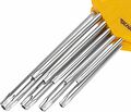 Kranz KR-12-5221 Набор ключей имбусовых Tamper-Torx KRANZ 9 шт., ТТ10-ТТ50, закаленные, удлиненные, никель