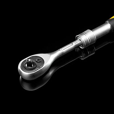 Kranz KR-12-8413 Ключ телескопический трещоточный 1/4, 162-210мм, CrV, двухкомпонентная рукоятка KRANZ