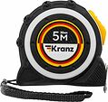 Kranz KR-12-9023 Рулетка Selbstfixierung, 5м x 25мм, магнитный двухсторонний зацеп, нейлон, двухсторонняя шкала, автоматическая фиксация KRANZ