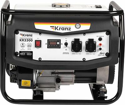 Kranz KR-16-1133 Генератор бензиновый KR3300, 3,3кВт, 230В, 15л, ручной стартер KRANZ