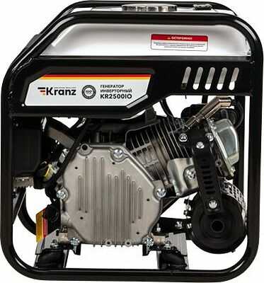 Kranz KR-16-1142 Генератор инверторный KR2500IO, 2,5кВт, 230В, 7л, открытый корпус, ручной старт KRANZ