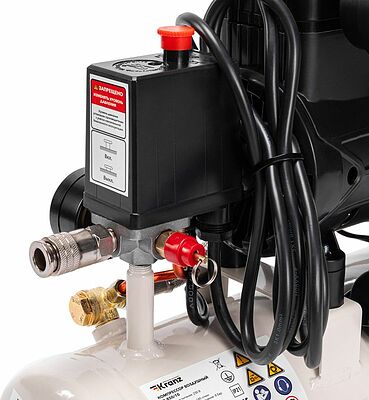Kranz KR-16-1161 Компрессор воздушный безмасляный KR-850/10, 850Вт, 140 л/мин, 10л KRANZ