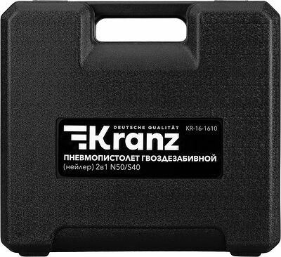 Kranz KR-16-1610 Пневмопистолет гвоздезабивной (нейлер) 2в1 N50/S40 KRANZ