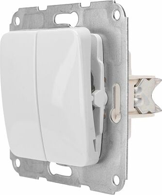 Kranz KR-78-0202 DEA Выключатель 2кл с/у 10А мех. Бел KRANZ