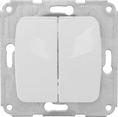 Kranz KR-78-0202 DEA Выключатель 2кл с/у 10А мех. Бел KRANZ