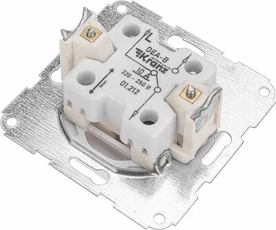 Kranz KR-78-0205 DEA Выключатель (переключатель) 1кл прох. с/у 10А мех. белый KRANZ