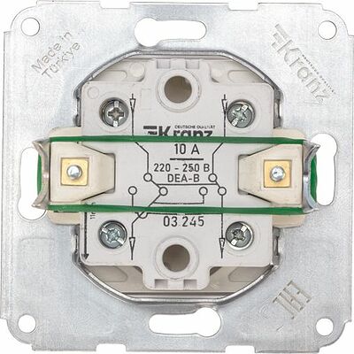 Kranz KR-78-0208 DEA Выключатель (переключатель) 1кл перекрест. с/у 10А мех. белый KRANZ