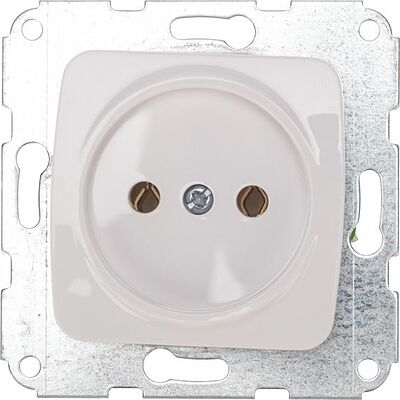 Kranz KR-78-0214 DEA Розетка 1-ая керамика б/з с/у 10А мех. Бел KRANZ