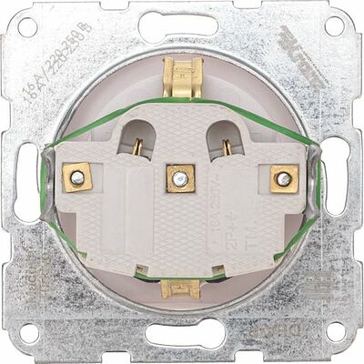 Kranz KR-78-0215 DEA Розетка 1-ая керамика с/з с/у 16А мех. Бел KRANZ
