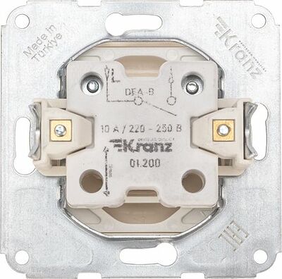 Kranz KR-78-0230 DEA Выключатель 1кл с/у 10А мех. Беж KRANZ
