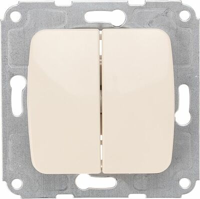 Kranz KR-78-0232 DEA Выключатель 2кл с/у 10А мех. Беж KRANZ