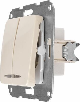 Kranz KR-78-0233 DEA Выключатель 2кл (инд) с/у 10А мех. Беж KRANZ